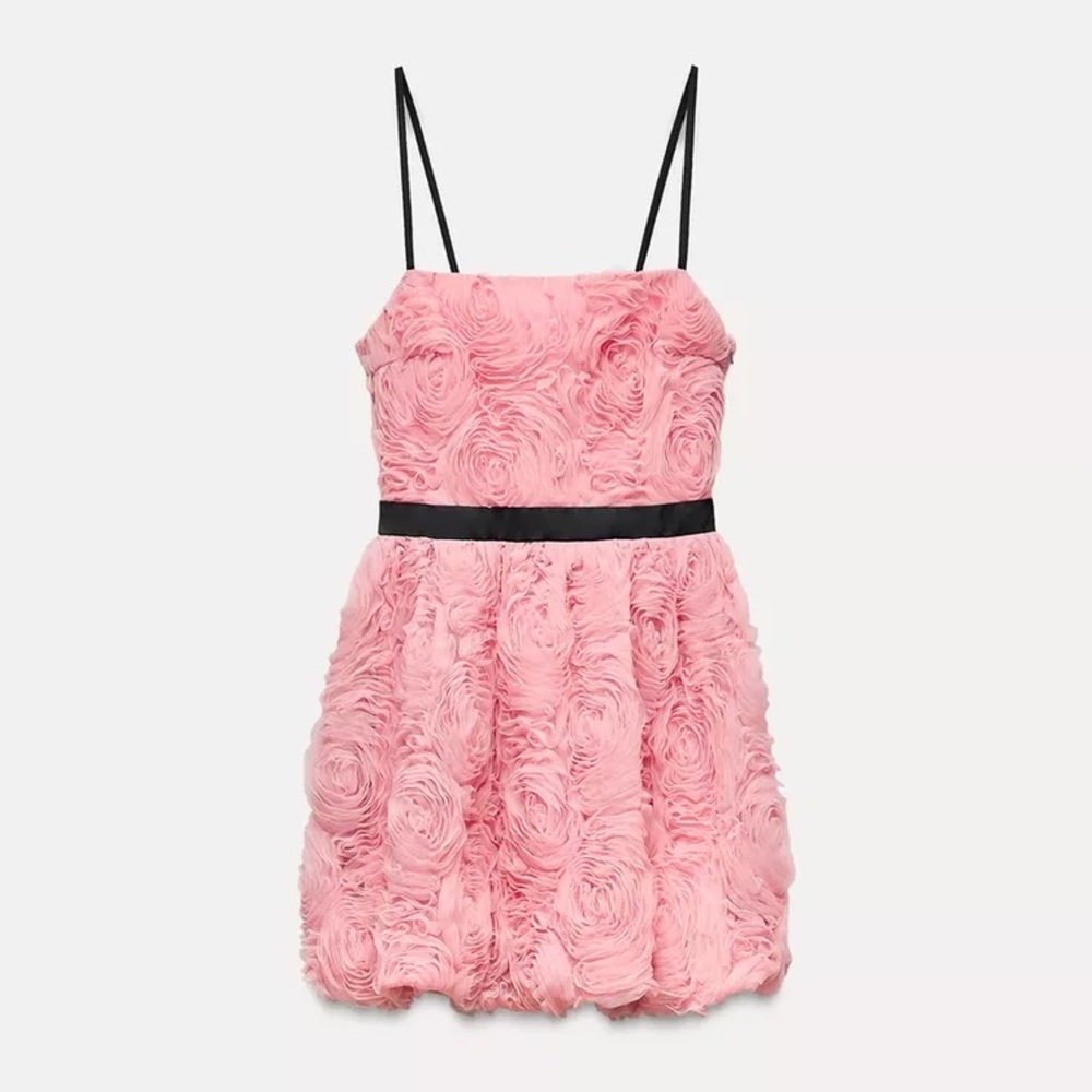 Zara dress mini bodycon floral tulle summer wedding party